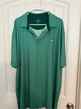 Masters Teal-Green Men's Golf Polo with Augusta Logo